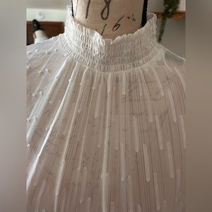 NWOT White Sheer Long Sleeve Blouse